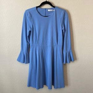 Harris Wharf Blue Long Sleeve Mini Dress US Size Medium